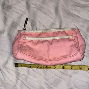 Bath and Body Works pink canvas makeup bag pencil pouch bag